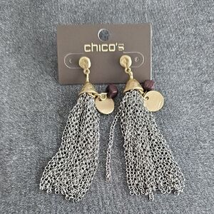 🆕️ Chico's Modern Geometric Silver and Gold Earrings